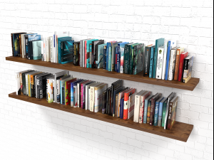 100 books Model 3D