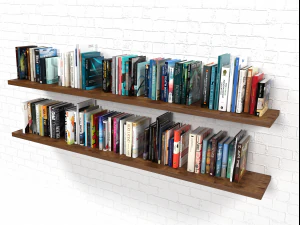 100 libros Modelo 3D