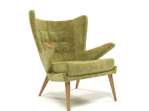 velvet armchair 1211 3D Model