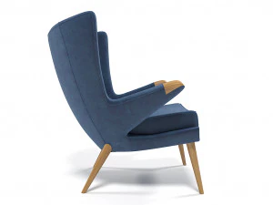 velvet armchair 1211 3D Model