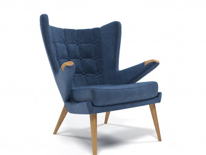 velvet armchair 1211 3D Модель