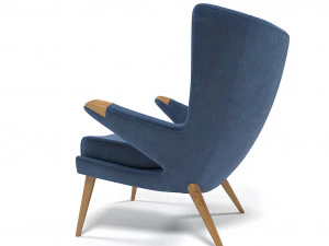 velvet armchair 1211 3D Model