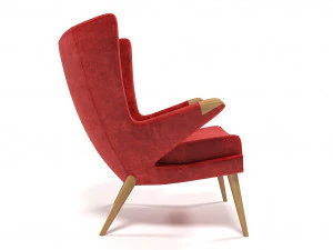 velvet armchair 1211 3D Model