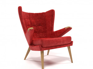 velvet armchair 1211 3D Модель