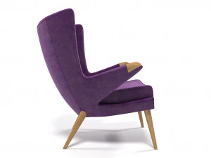 velvet armchair 1211 3D Model