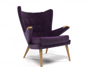 velvet armchair 1211 3D Model