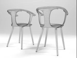 1601 dining chair 3D Model