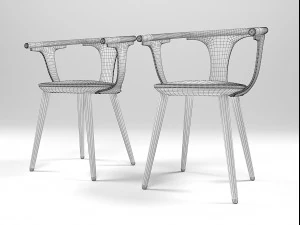 1601 dining chair 3D Model