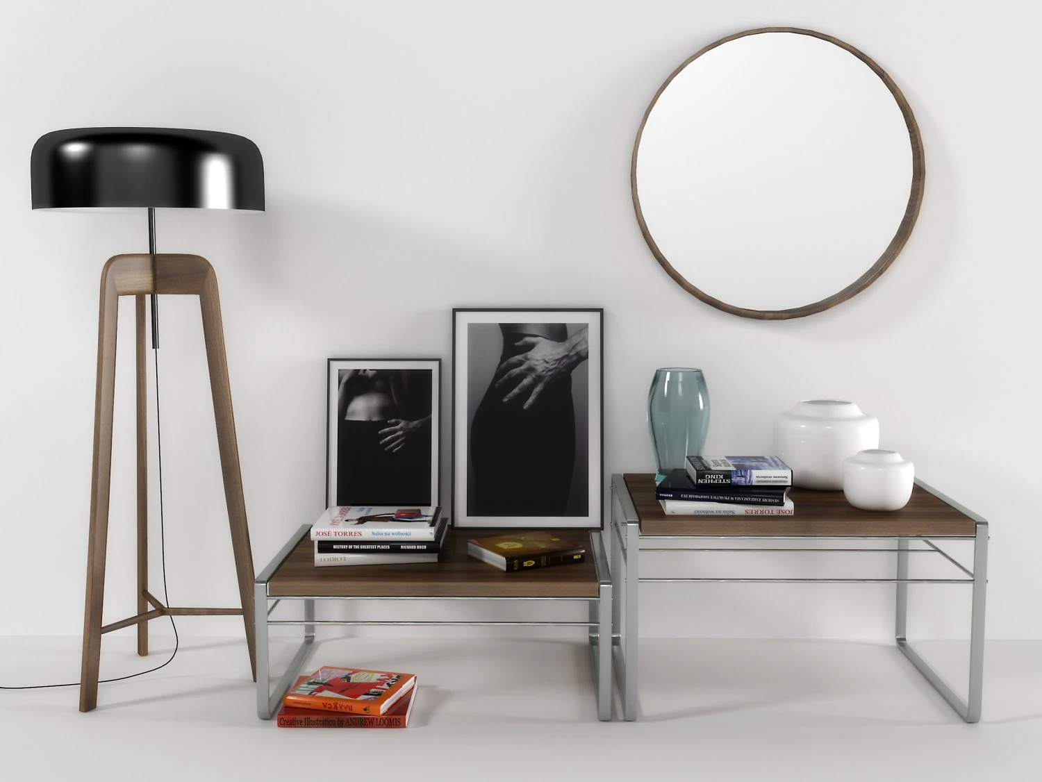 2601 sideboard set 3D Model .c4d .max .obj .3ds .fbx .stl .blend 