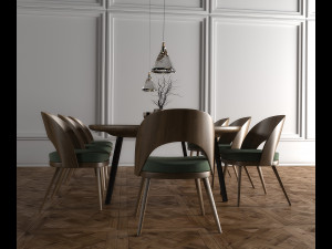 aksamit dining chair Modelo 3D