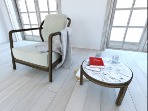 alison armchair set 3D मॉडल