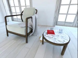 alison armchair set 3D Model