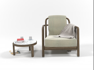 alison armchair set 3D मॉडल