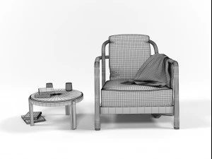 alison armchair set 3D Model