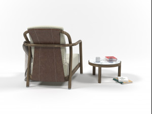 alison armchair set 3D मॉडल