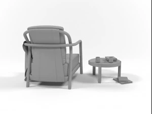 alison armchair set 3D Model