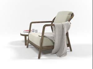 alison armchair set 3D मॉडल