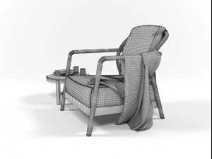 alison armchair set 3D Model