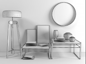 sideboard set 2601 3D 模型