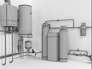 boiler buderus u072-35 with drazice okc160 waterheater Modèle 3D