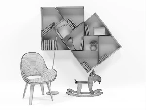 furniture set 1009 3D Model