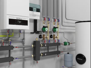 buderus gb062-24 cascade heating instalation Modelo 3D