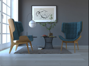 mammoth chair decor set Modelo 3D