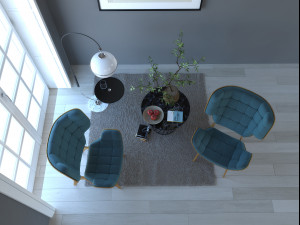 mammoth chair decor set Modelo 3D