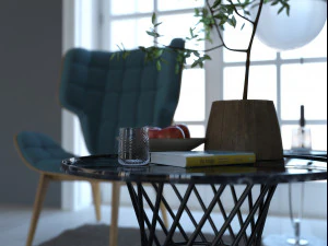 conjunto de decora&ccedil;&atilde;o de cadeira mamute Modelo 3D