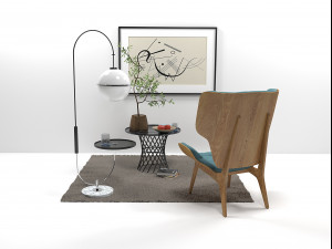 mammoth chair decor set Modelo 3D