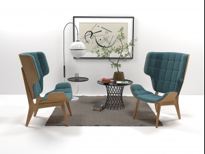 mammoth chair decor set Modelo 3D