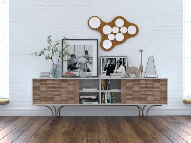sideboard set 2510 Model 3D .c4d .max .obj .3ds .fbx .stl .blend 
