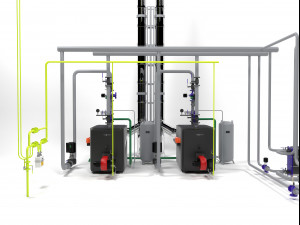 viessmann vitoplex 100-1700 boilers 3D Model