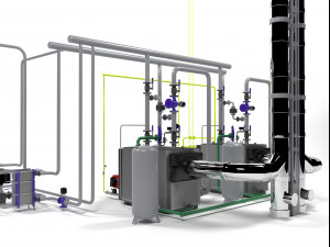 viessmann vitoplex 100-1700 boilers 3D Model