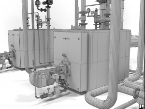 viessmann vitoplex 100-1700 boilers 3D Model