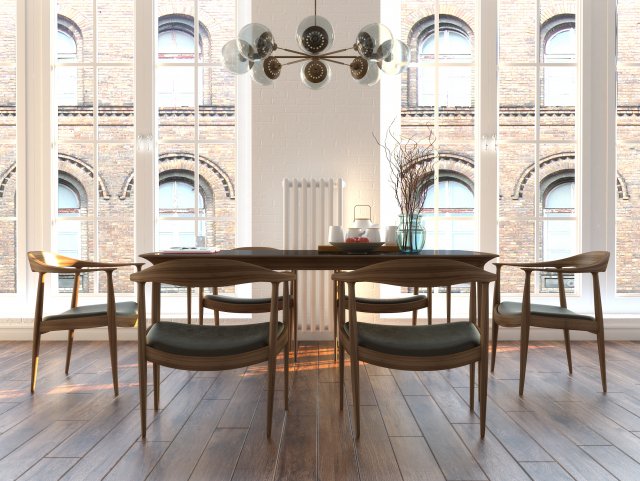 furniture set 1511 3D Модель .c4d .max .obj .3ds .fbx .stl .blend 