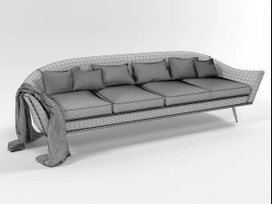 sofa by ico parisi 3D Model