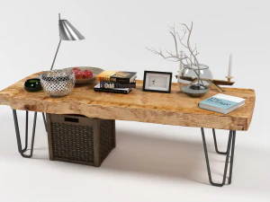 Platten-Couchtisch 3D Modell