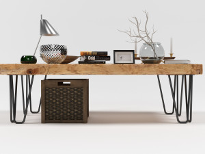 slab coffee table Modelo 3D