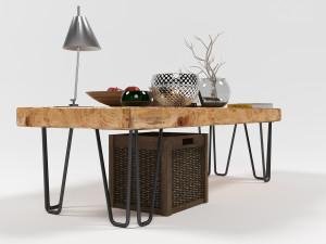 slab coffee table Modelo 3D