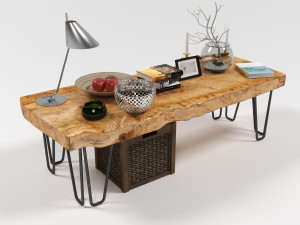 slab coffee table Modelo 3D