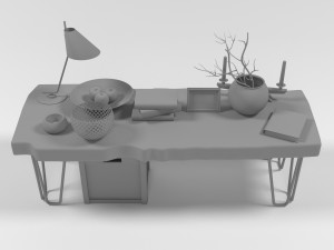 slab coffee table Modelo 3D