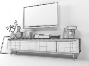 tv stand 1702 3D Model