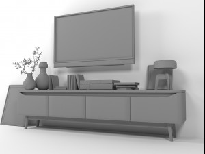 tv stand 1702 Modelo 3D