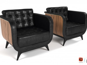 brando armchair Modèle 3D