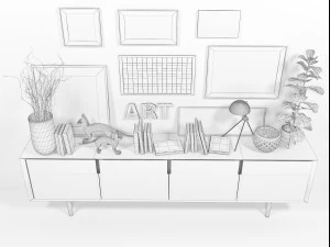 conjunto de decora&ccedil;&atilde;o 2604 Modelo 3D