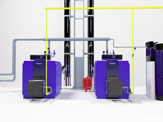 buderus ge315-140 heating instalation 3D Model .c4d .max .obj .3ds .fbx .stl .blend 