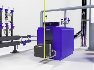 buderus ge315-140 heating instalation 3D Model