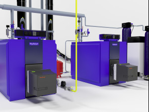buderus ge315-140 heating instalation 3D Model