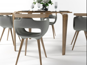 dining furniture set 1506 3D Model